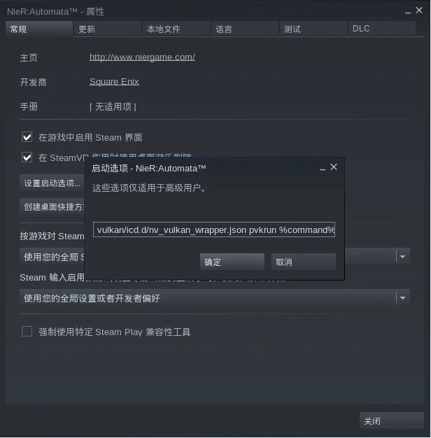 Steam 启动选项设置